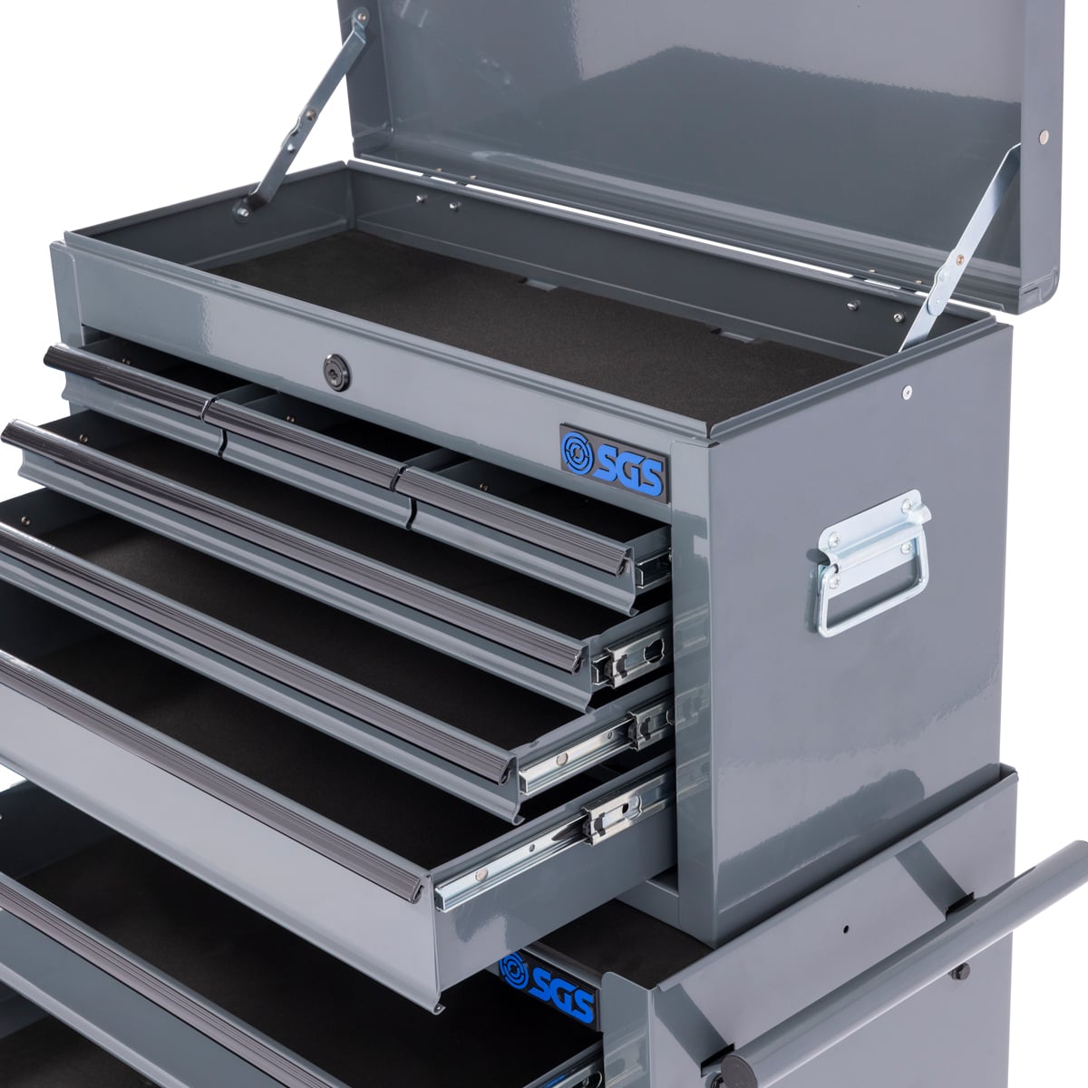 SGS Mechanics 8 Drawer Tool Box Chest & Roller Cabinet | Grey